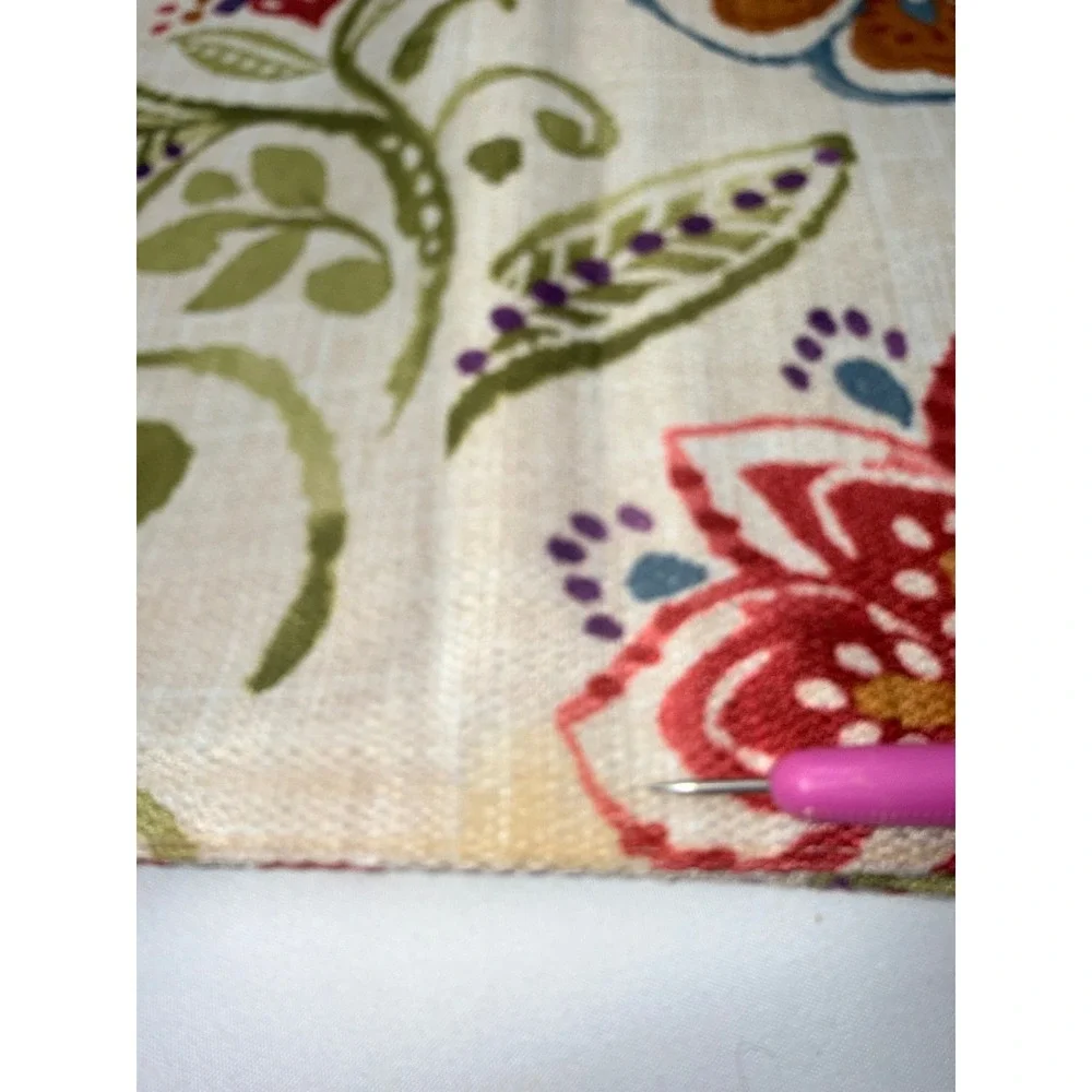 Design Mainstream International Placemats Set of 2 Beige Floral Good 18x13 Boho